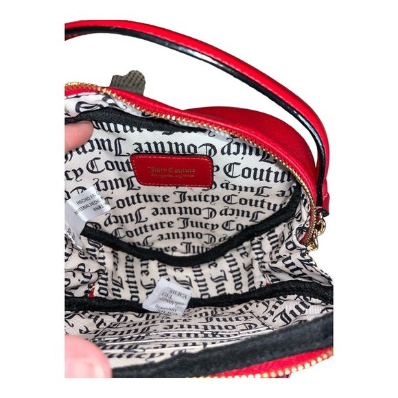 Juicy Couture “Love Never Dies” Mini Crossbody Purse Hot Red Gold Studs NWT - Picture 4 of 6